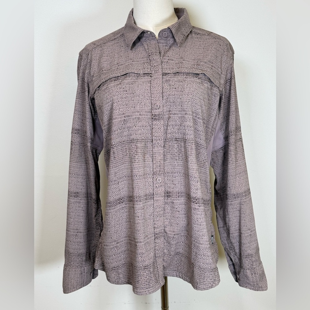 REI Co-op Sahara Pattern Long Sleeve Button-Up Hiking shirt Women’s Size Medium